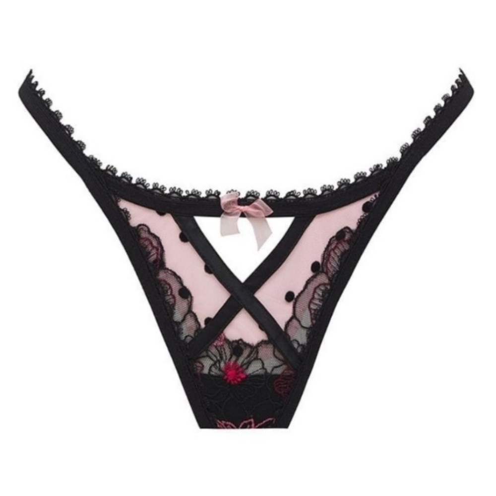 New! For Love and Lemons Zinnea floral dot thong panty 10178